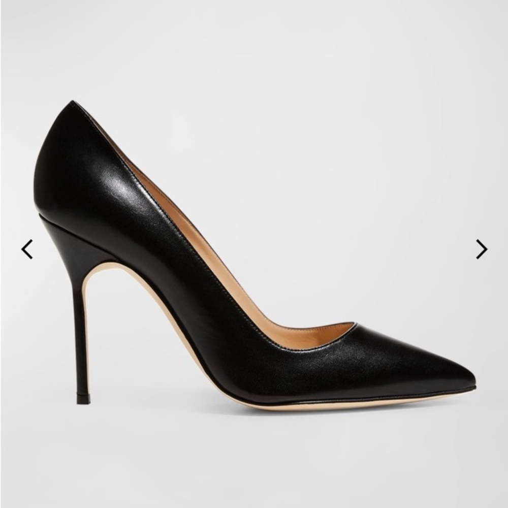 Manolo Blahnik BB Kid Black Heels